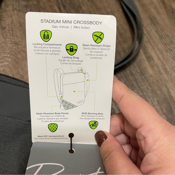 Travelon Bags Travelon Anti Theft Metro Stadium Mini Crossbody Bag